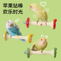 Parrot Apple Core Perch Chew Toy for Cage Decoration and Claw Grinding