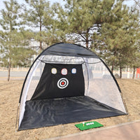 Indoor Golf Practice Net Set with Chipping Net and Scoreboard