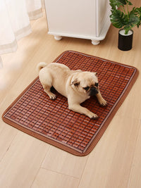 Bamboo Pet Cooling Mat for Dogs and Cats, Summer Sleep Pad
