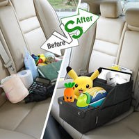 Foldable Car Trunk Organizer with Handles, Large Capacity Multi-Compartment Storage Box for Cars & Trucks