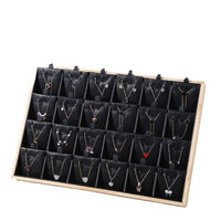Bamboo & Wood Jewelry Display Stand for Necklaces, Earrings, and Pendants