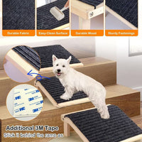 Wooden Pet Ramp Stairs for Small Dogs - Portable Anti-Slip Steps