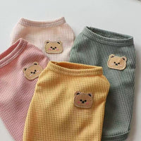 Waffle Knit Pet Vest for Cats and Small Dogs, Breathable Summer Apparel for Hair Loss Prevention