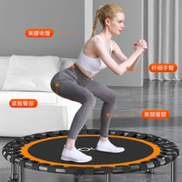 Foldable Mini Trampoline with Handlebar for Kids and Adults, Indoor Fitness Rebounder