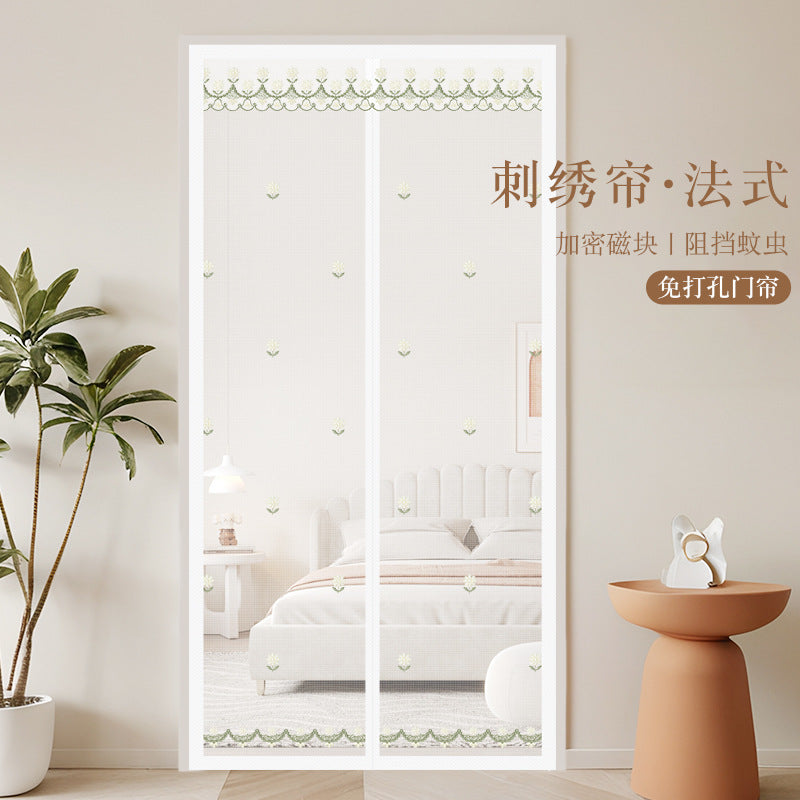 Magnetic Self-Adhesive Screen Door Curtain for Mosquito Protection