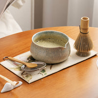 Matcha Tea Ceremony Set with Ceramic Bowl and Bamboo Whisk