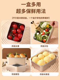 Thickened Stainless Steel Ice Cream Mold Container with Lid