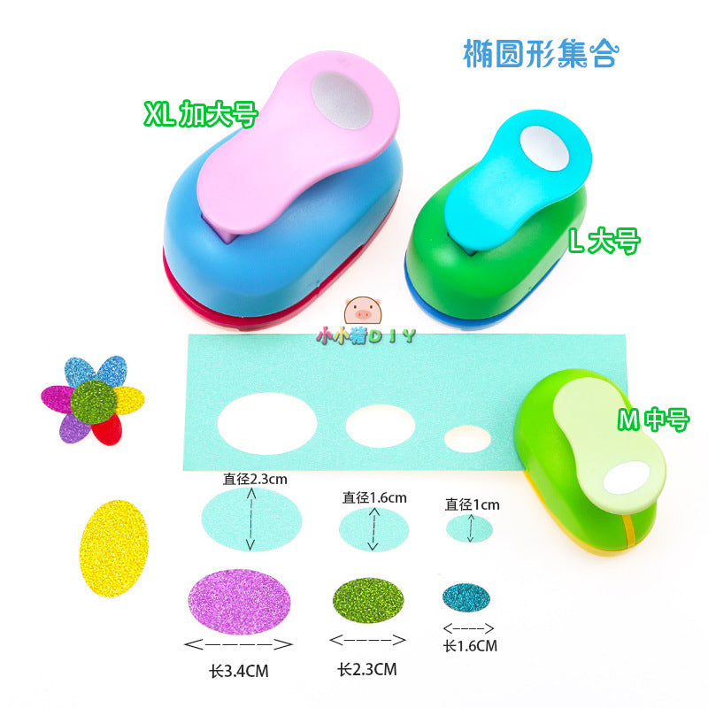Oval Embossing Punch Set for DIY Craft and Scrapbooking