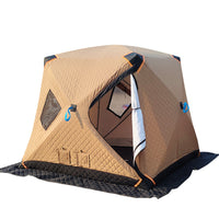 Winter Camping Ice Fishing Tent with Stove Jack, Windproof Portable Insulated Outdoor Shelter