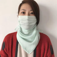 Silk Sun Protection Face Mask with Neck Guard for Women, Breathable UV Protection