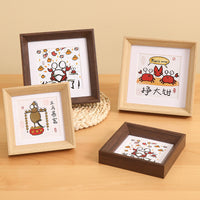 Hollow New Chinese Style Wooden Photo Frame for Home Decor