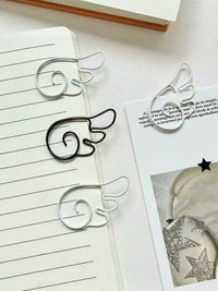 Angel Wing Paper Clips Metal Bookmarks for Students and Office, Creative Decorative Clips for Documents and Notes
