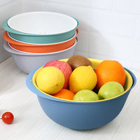 Double-Layer Drain Basket for Washing Vegetables, Fruits, and Rice - Thickened Multi-functional Kitchen Strainer