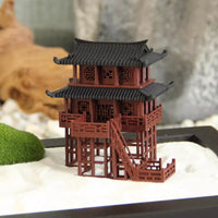 Stilt House Micro Landscape Ornament for Aquariums and Terrariums, Ancient Style Architectural Model