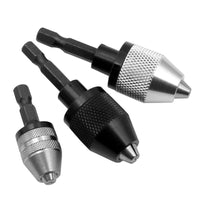 Mini Electric Drill Chuck for Rotary Tools, 3-Jaw Self-Centering Twist Drill Bit Adapter