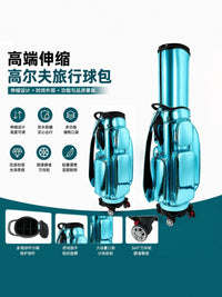 Premium Retractable Golf Travel Bag with Wheels, Waterproof & Wear-Resistant, Large Capacity