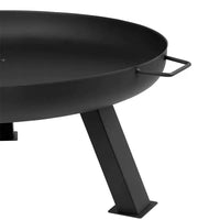 23.5-inch Portable Outdoor Fire Pit with Charcoal Grill Grate, Large Steel Modern Fire Bowl for Backyard Patio