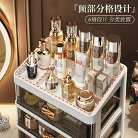 Large Capacity Dustproof Cosmetic Storage Box with Drawers for Dresser