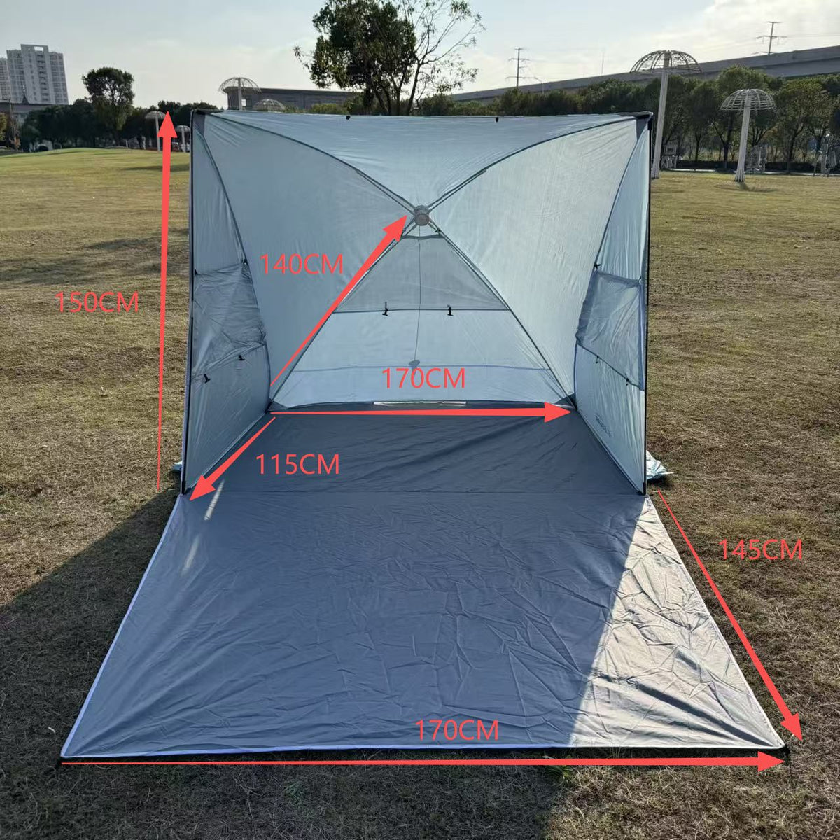 Portable Pop-Up Beach Tent with UV Protection and Windproof Design