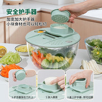Multi-functional Vegetable Chopper Manual Rotary Drain Basket Fruit Vegetable Spinner Salad Dehydrator