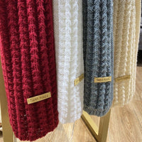 Knitted Solid Color Winter Scarf for Women and Students