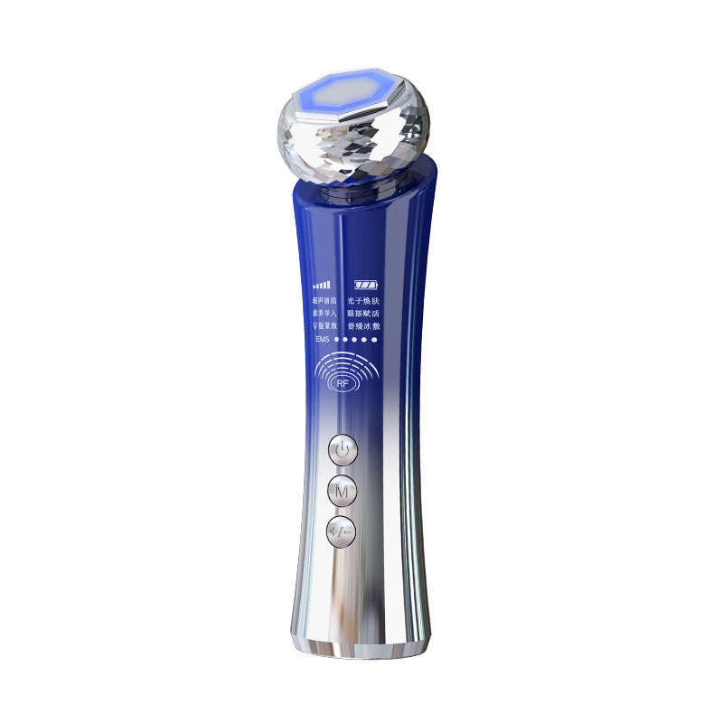Multifunction Hot & Cold Facial Massager with EMS Microcurrent & LED Light Therapy for Face Lifting & Skin Rejuvenation