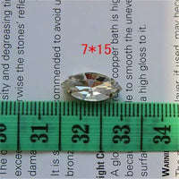 Clear Glass Sew-On Rhinestones for DIY Crafts, Clothing, Shoes, Bags, and Cosplay