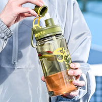 Large Capacity Plastic Water Bottle with Scale Markings for Sports and Fitness