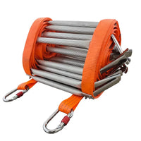 Polyester Webbing Soft Ladder with Aluminum Alloy Hooks for High-Altitude Safety & Climbing Training