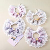 Pet Lace Bow Tie Collar for Cats and Small Dogs, JK Style Scarf Necklace