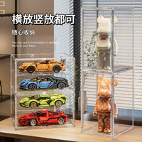 Large Clear Acrylic Display Case for Action Figures, Building Blocks, Models, and Collectibles
