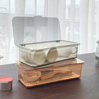 Stackable Dustproof Tea Set Storage Box with Lid for Teacups, Teapots, and Tea Leaves