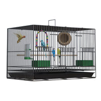 Large Metal Bird Cage for Parakeets, Mynahs, Lovebirds, and Pigeons with Accessories