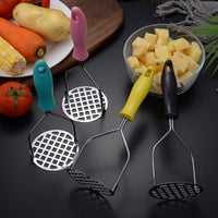 Stainless Steel Manual Garlic Press and Masher for Home Kitchen