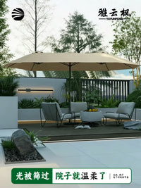 Large Outdoor Patio Umbrella with Aluminum Pole, UV Protection, Wind-Resistant Sunshade for Balcony Garden