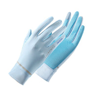 Women's UV Protection Ice Silk Breathable Sunscreen Gloves for Cycling and Touchscreen Use