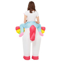 Inflatable Unicorn Rainbow Wing Costume for Adults and Kids - Halloween Cosplay & Performance