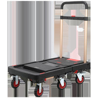 Foldable Outdoor Camping Cart with Storage Box and Brakes
