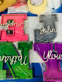 Personalized Wooden Alphabet Letter Piggy Bank for Kids