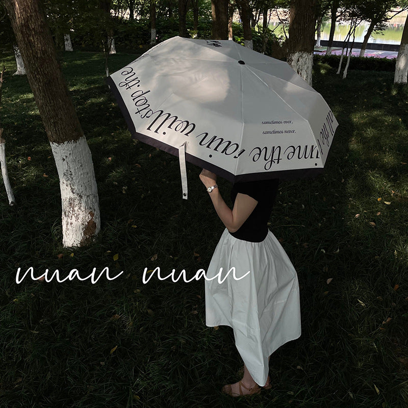 French Vintage Style UV Protection Umbrella for Sun and Rain