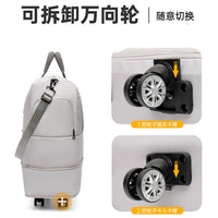 Foldable Wheeled Travel Duffel Bag with Large Capacity and Universal Wheels