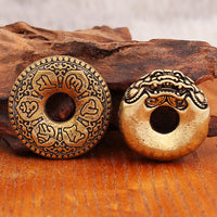Solid Brass Pixiu and Six-Character Mantra Safety Buckle Keychain Pendant