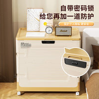PP Storage Box with Combination Lock, Lid, and Wheels - Dustproof & Moisture-proof