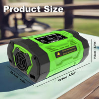 Universal Power Inverter 200W 300W 600W 12V to 110V/220V with Dual USB and Type-C Ports