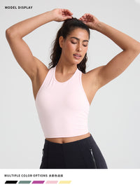Integrated Padded Backless Yoga Sports Bra for Running & Training