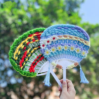 DIY Handheld Fan Craft Kit for Kids - Yarn & Plastic Frame