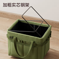 Foldable Oxford Cloth Tool Bag with Side Pockets, Heavy-Duty Tool Organizer Tote