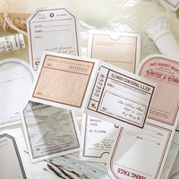 Paper Trace French Island Series Vintage Symmetrical Tear-Off Memo Pads for DIY Scrapbooking Decoration