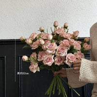 Vintage Faux Rose Bouquet for Home Decor