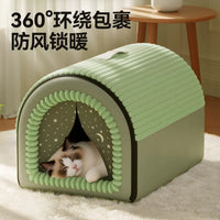 Pet Tent House for Cats and Small Dogs, Warm Enclosed Cat Bed, Removable and Washable